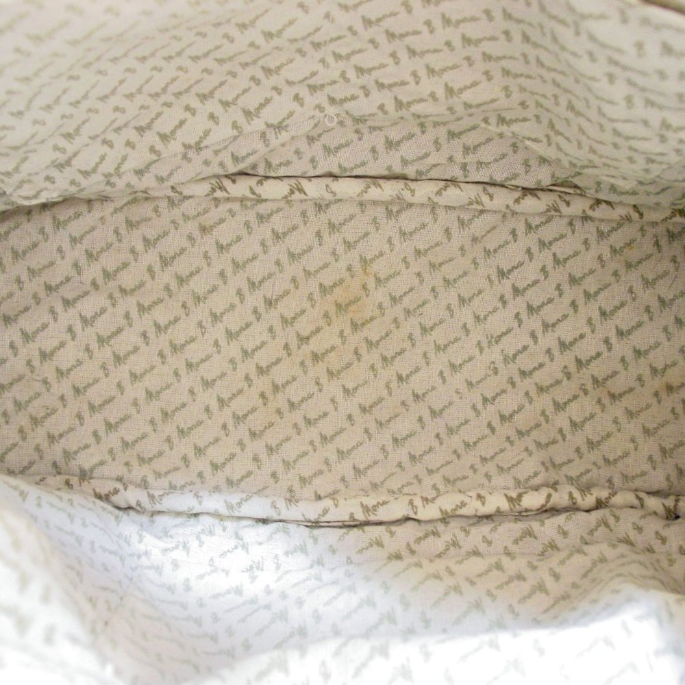 MONA B Upcycled Recycled Canvas and Leather Studded Tote Bag - Picture 8 of 11